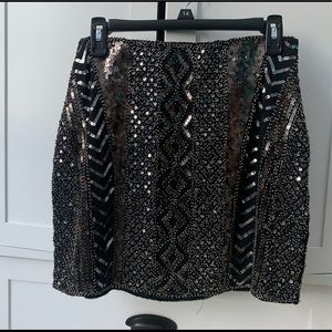 Lulus Black Sequin Mini Skirt